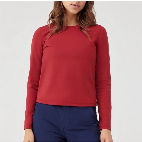 Outdoor Voices FrostKnit Long Sleeve in Cranberry Size S - Picture 1 of 10